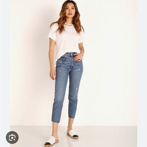 Boyish The Billy High Waist Ankle Skinny Jean City Lights Size 28”